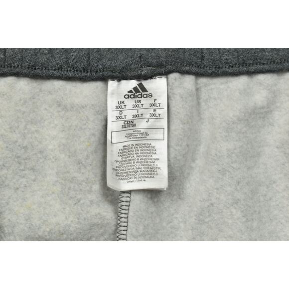 Adidas Men's Gray Gray 3-Stripe Sweatpants Plus Size 3XLT Pockets - Picture 7 of 8
